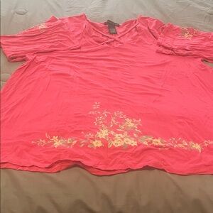 Women's Pink Floral Top